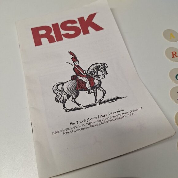Castle Risk 1990 Board Game Replacement Pieces Dice Instruction Card Spy General - Picture 6 of 8
